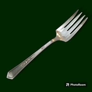 International Silver-WM Rogers La Touraine Solid Cold Meat Serving Fork-1920